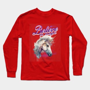 Believe in Magic Unicorns (horse) Long Sleeve T-Shirt